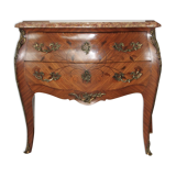 Comfortable style Louis XV rosewood marquetry