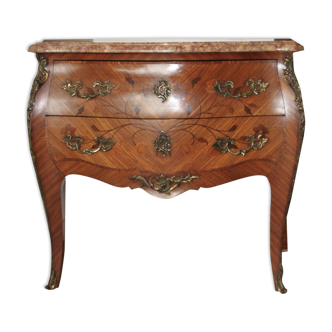 Comfortable style Louis XV rosewood marquetry