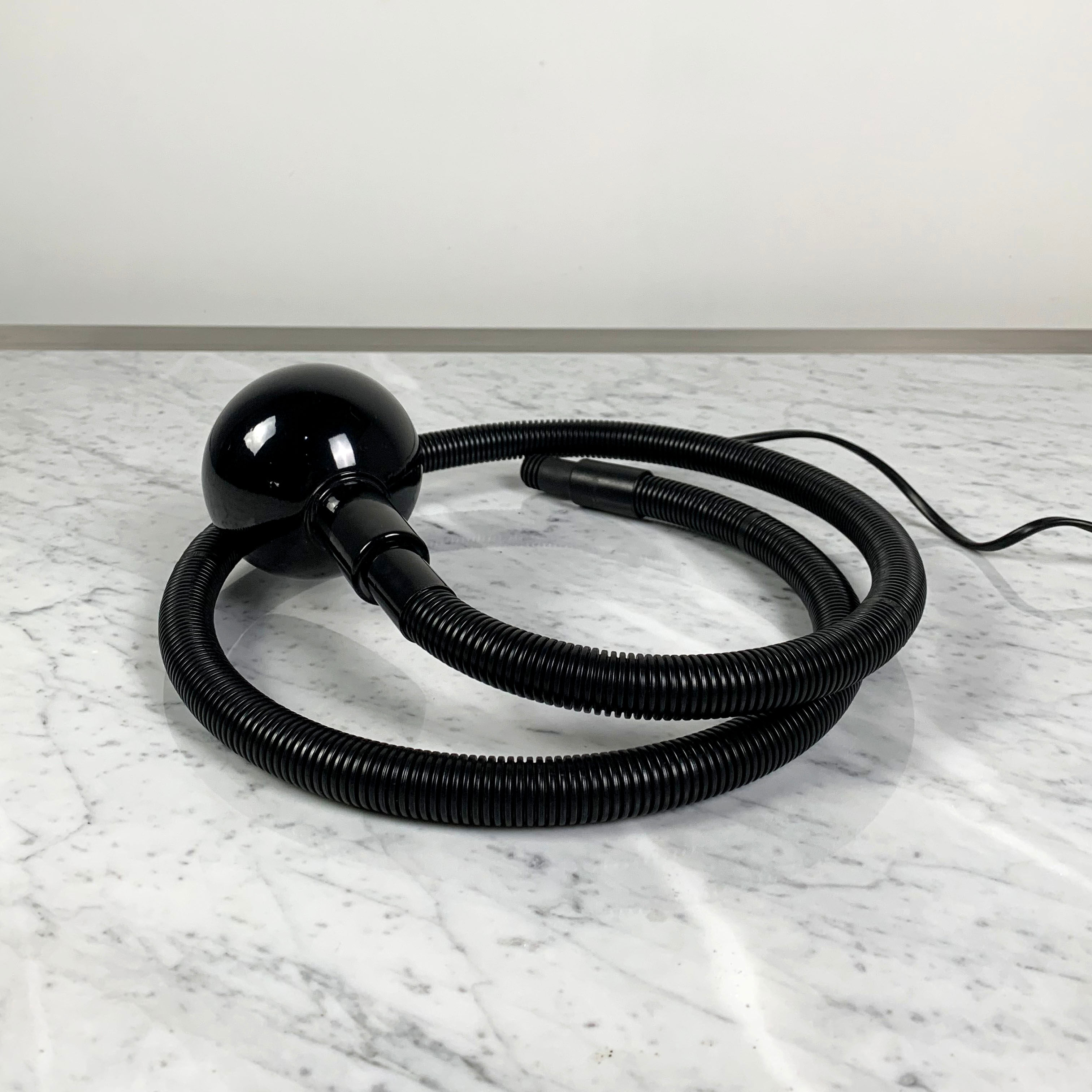 Black "Heby" Table Lamp Adjustable by Isao Hosoe for Valenti, 1970