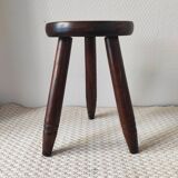 Vintage wooden tripod stool