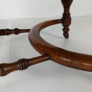 Chaise de bureau victorienne en acajou et cuir