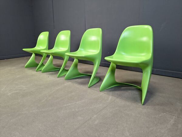 Ensemble de 4 chaises de salle à manger Casalino par Alexander Begge pour Casala, années 1970.