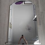 Beveled art deco mirror 127 x 83 cm