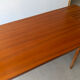 Rectangular extendable table in Scandinavian design made of solid teak.