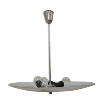 Suspension en verre design du milieu du siècle Napako, années 1960.