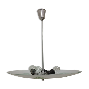 Suspension en verre design du milieu du siècle Napako, années 1960.