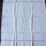 A batch of 2 White Checkered Napkins Monograms M M