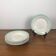 Set of 6 Lunéville soup plates, "Régence" model, water green and 4 lines