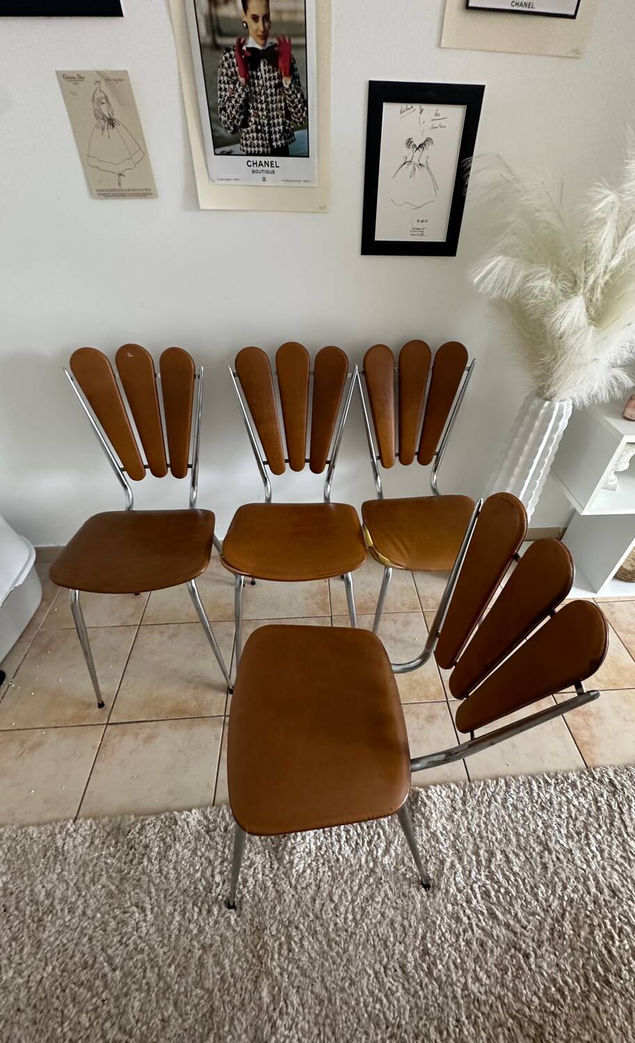 4 vintage Tubmenager petal chairs from the 60s
