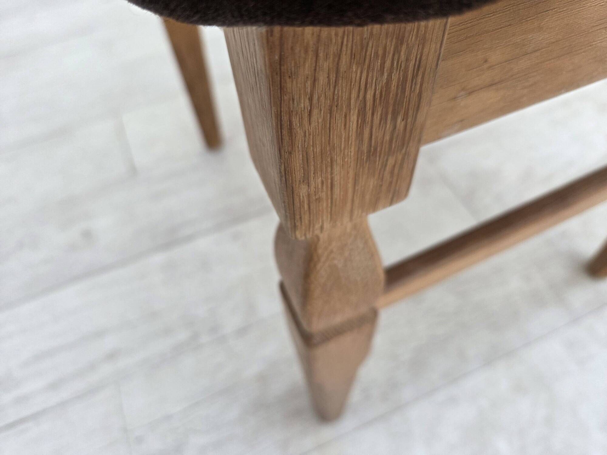 1960s, Danish design by Henning Kjærnulf, et of 4 chairs, wool, oak wood.