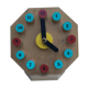 Painted wooden toy clock