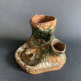 Pyrogenic, naturalistic tobacco jar in glazed terracotta from the 1900s