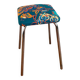 Vintage stool - Upcycling - tapestry - Romy green