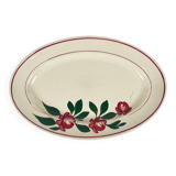 Grand plat ovale Sarreguemines "Samois", début XXe