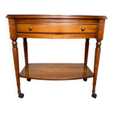 Wooden TV cabinet on casters