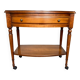 Wooden TV cabinet on casters