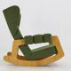 1970s Large Rare Brutalist Rocking Chair, Czechoslovakia
