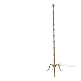 Tripod floor lamp in bronze, France circa 1960