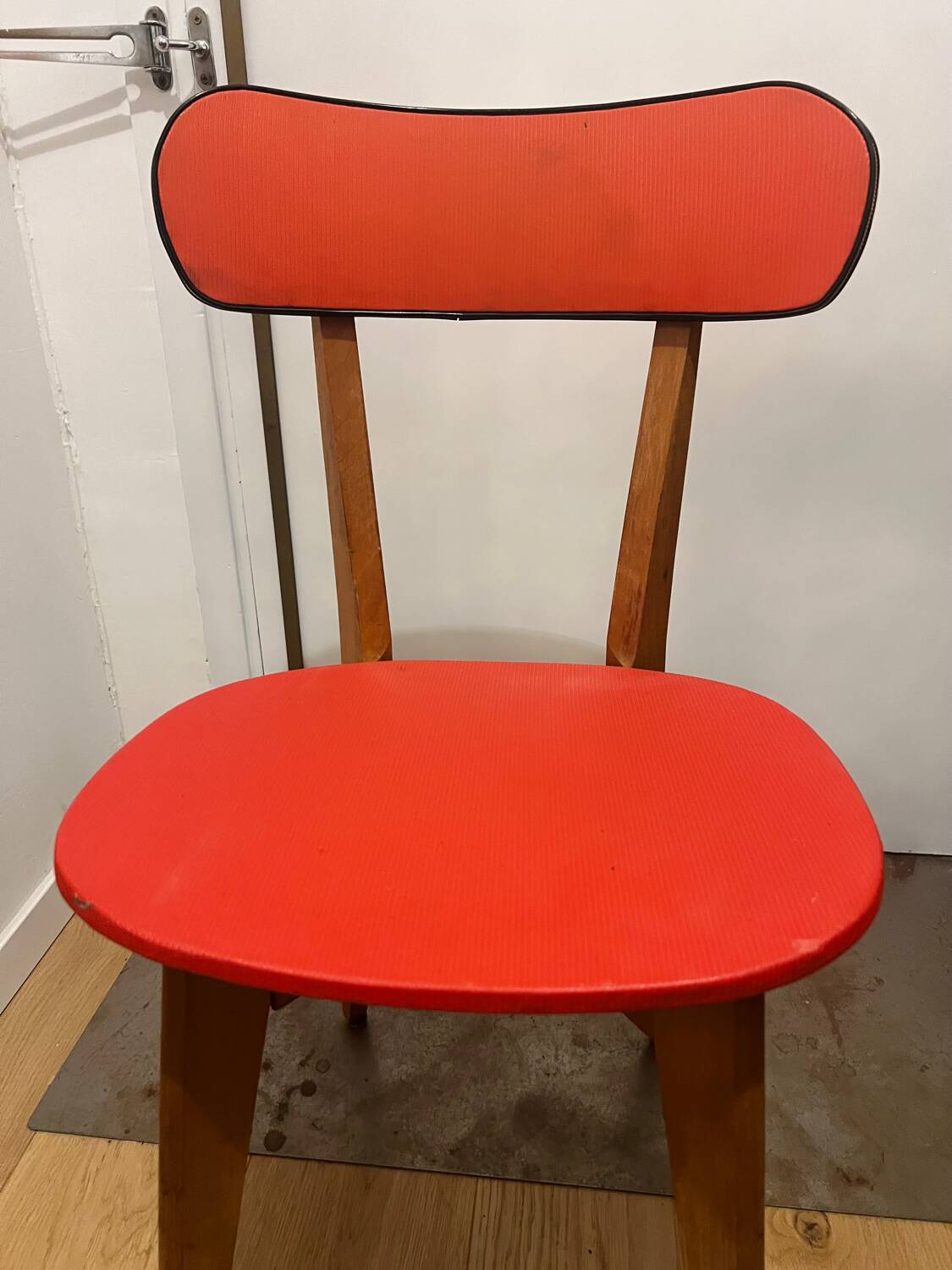 Set of 4 Vintage Compass Leg Chairs 70s