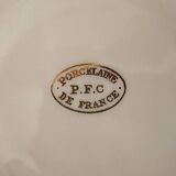 Set of 6 porcelain coffee cups and saucers PFC France