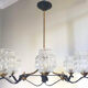 Suspension 50s/60s Arlus in brass and glass