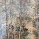 Tableau Lithographie ancienne - Paysage forêt - Bernard Gantner