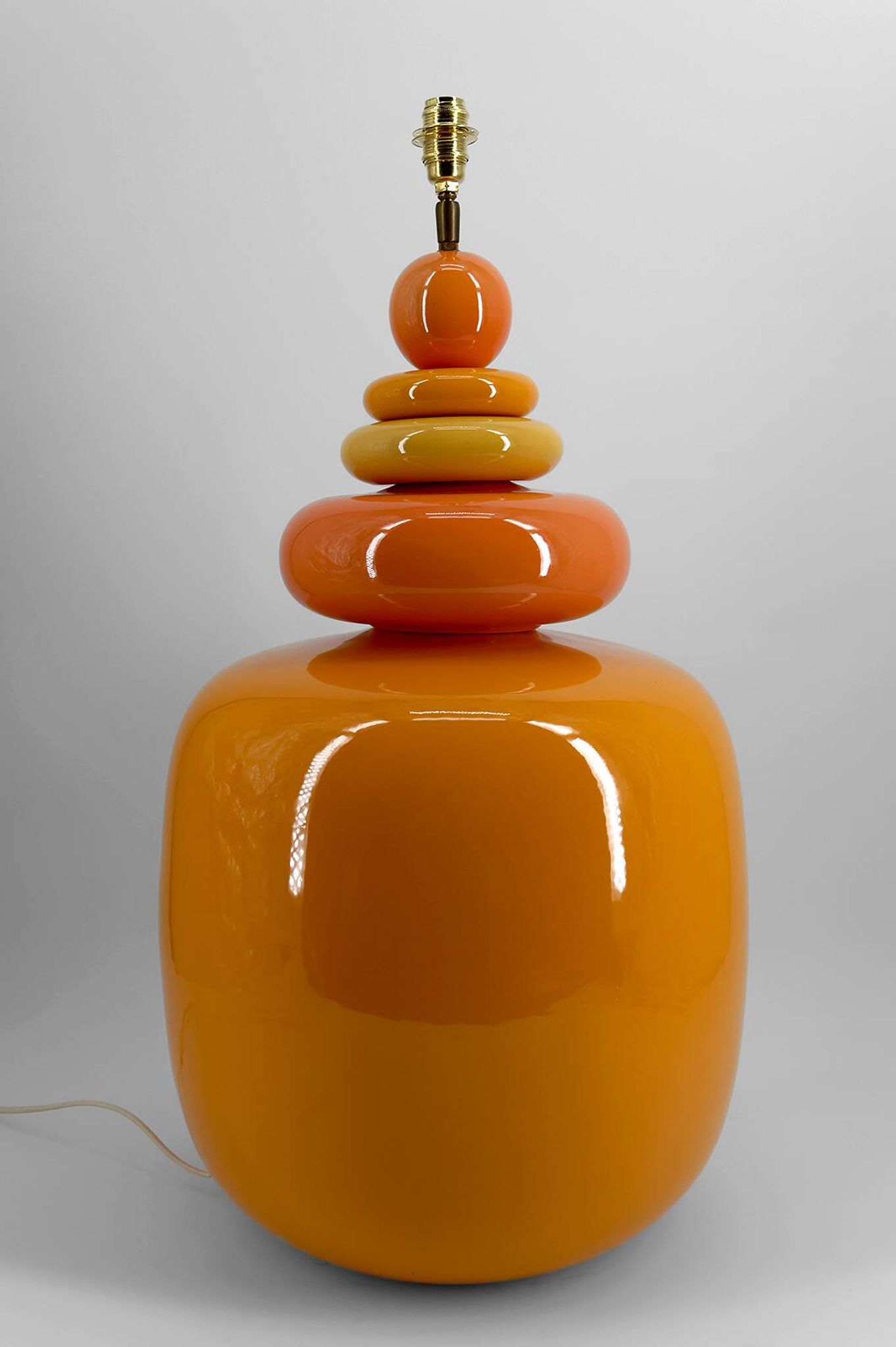 Important "Galets" ceramic lamp – Maison François Chatain, circa 1980