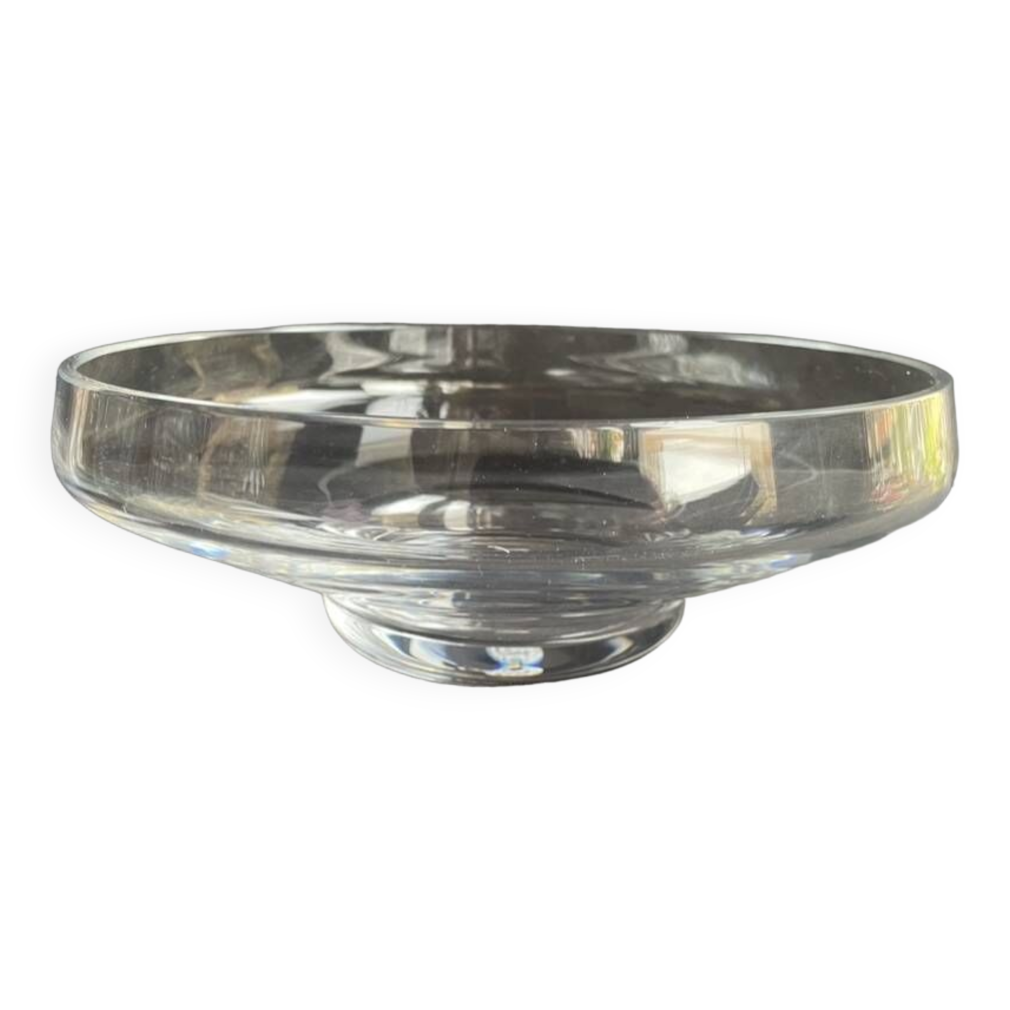 Plain crystal bowl stamped Baccarat Aubépine service – Georges Chevalier (1894-1987)