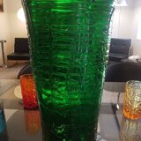 Vase vintage XXL en verre impression "Croco"