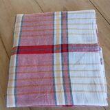 Old checkered tablecloth