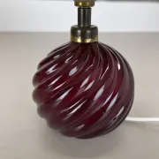 Unique Table Lamp Base made of Murano Glass with Red Ball, Barovier & Toso (attributed), Italy, 1960s
