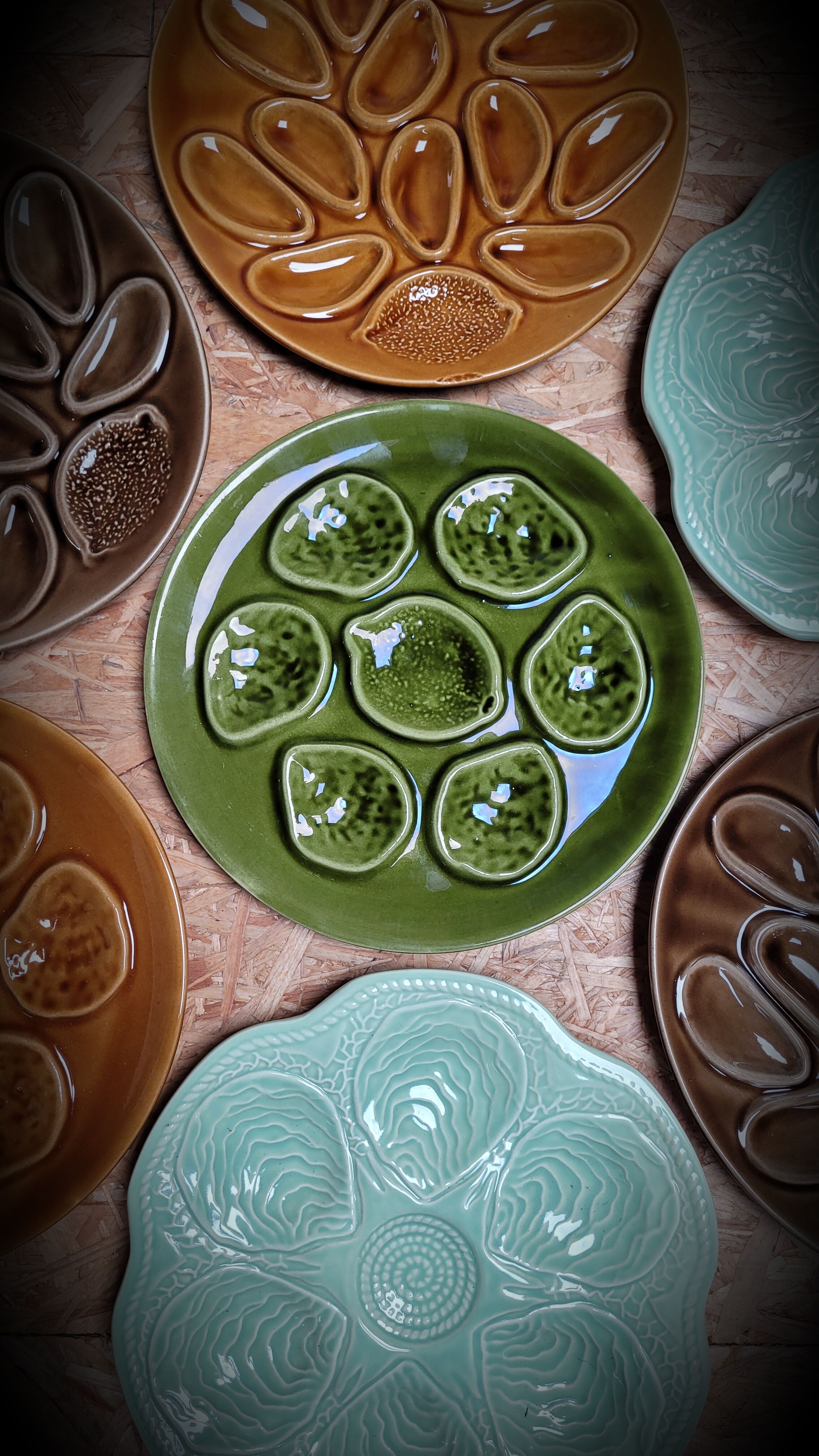 Green oyster plate