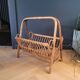Vintage magazine rack in rattan and bamboo