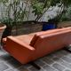 Scandinavian leather and Rosewood sofa Fredrik Kayser 1965, 3 seater