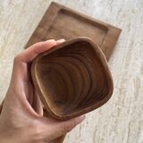 Vintage wooden aperitif tray