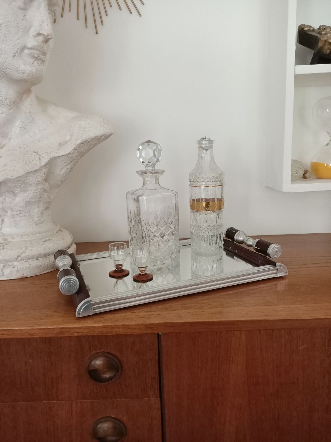 Art deco mirror tray