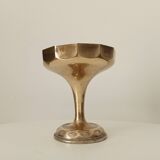 Coupe sur pied ancienne art déco en laiton doré