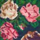 Moldavian wool handwoven floral rug - 210x162cm