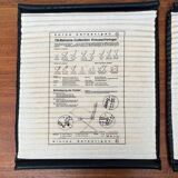 Leather cushion for postmodern Kreuzschwinger chair by Till Behrens, 1980s, set of 2.