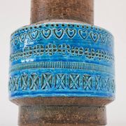 Vintage Rimini Blue Ceramic Vase by Aldo Londi for Bitossi, Italy, 1960s