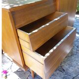 Row in vintage teak