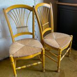 Duo of mulched Provencal chairs
