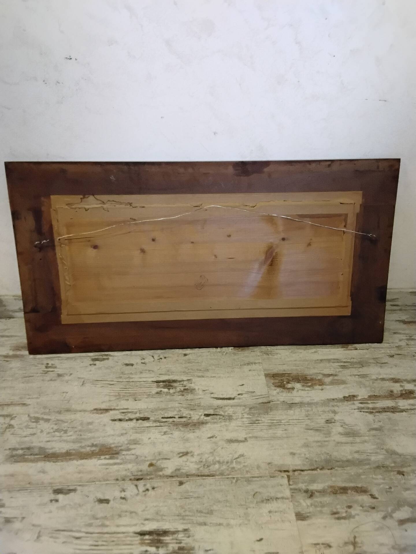 Art Deco mirror with a wooden frame