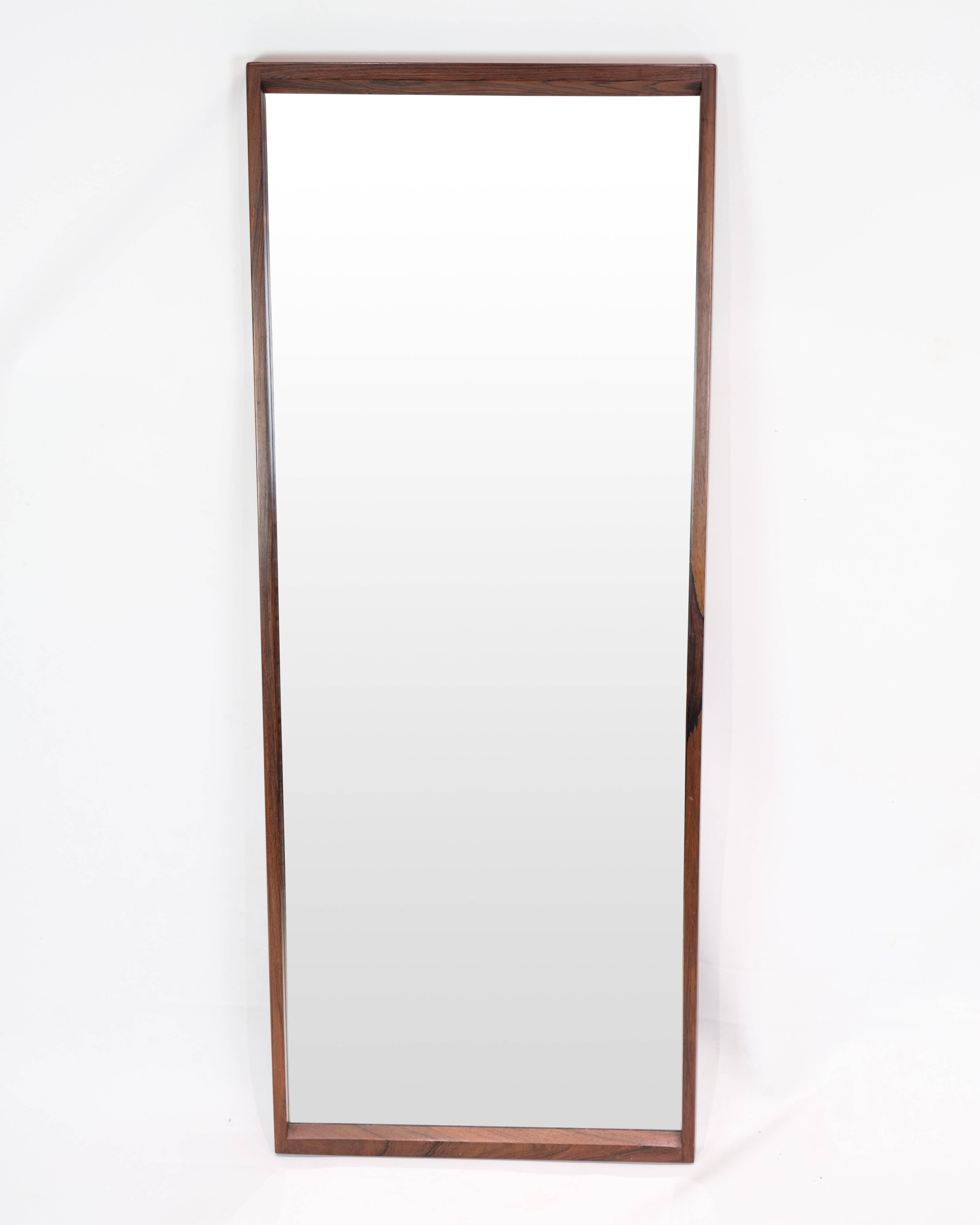 Mirror Made With Frame Of Rosewood By Aksel Kjersgaard For Odder From 1960s