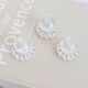 Lot of 3 vintage faceted crystal candle holders with flower base for slim candles.
