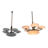 Ensemble de deux lustres Art Nouveau / Art Déco, années 1920