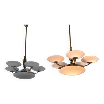 Set of Two Art Nouveau / Art Deco Chandeliers, 1920s