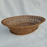 Braided wicker basket