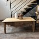 Table basse bois massif avec tiroir