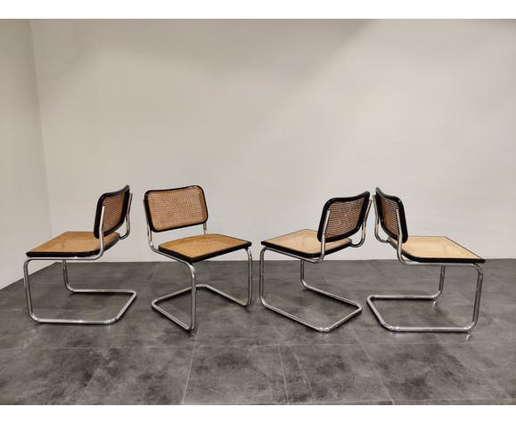 Lot de 4 chaises Cesca par Marcel Breuer années 1970